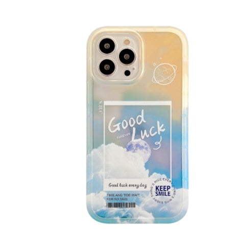 Coque Transparente Dégradé Nuage - Design Coloré et Léger